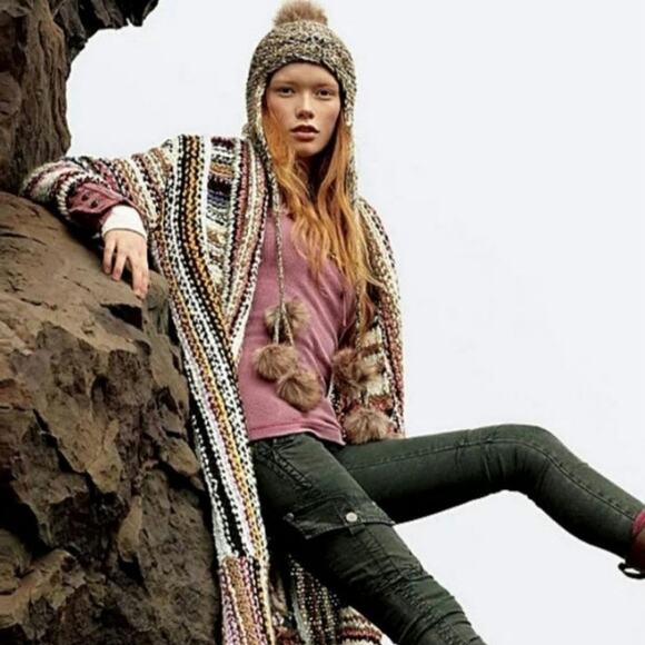 Free People Vintage Boho Cargo Skinny Jeans - Picture 1 of 6